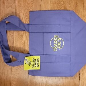 Trader Joe's Purple Canvas Tote Bag